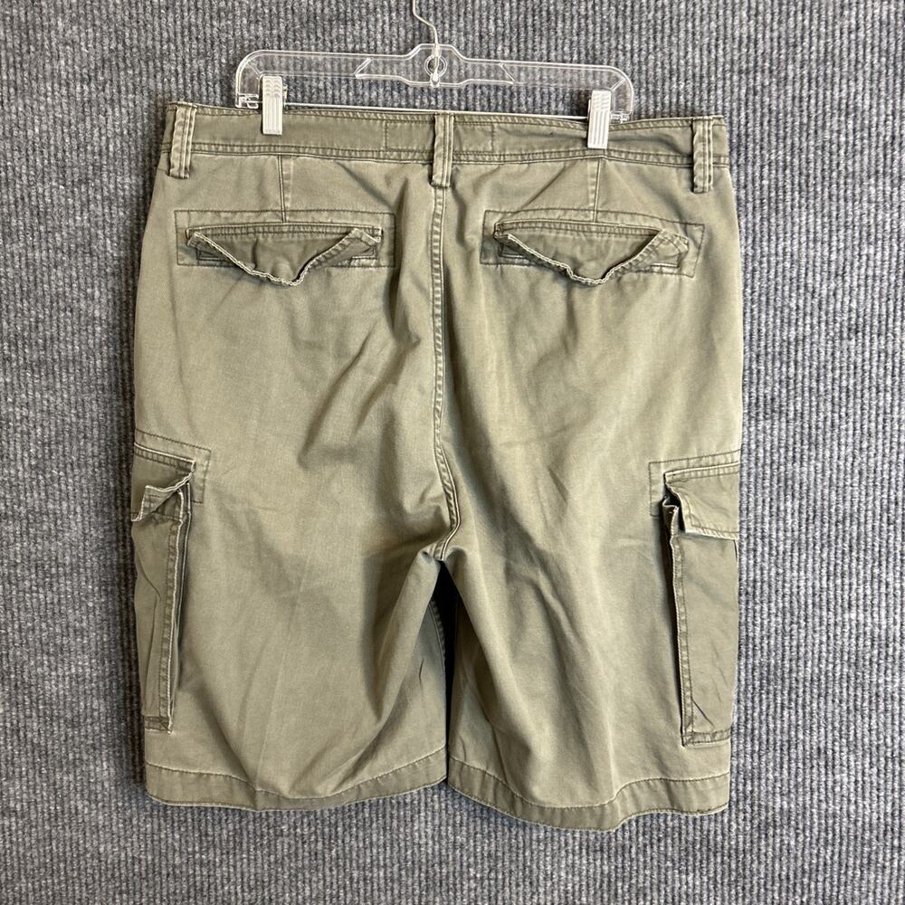 Vintage Nautical Mens Cargo Shorts Size 38 Green Cotton Y2K Skater Grunge - Picture 2 of 12